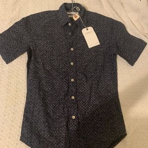 Brooklyn Tailors Navy Short-sleeve Button-up